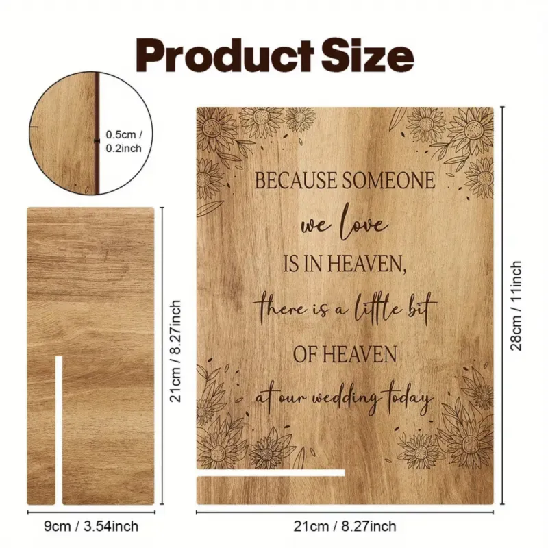 Memorial Tabletop Sign – “Because Someone We Love Is In Heaven”