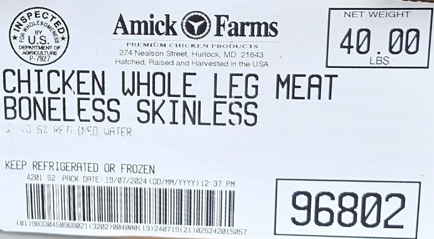 Chicken B/S Whole Leg AF96802 *鸡全腿肉