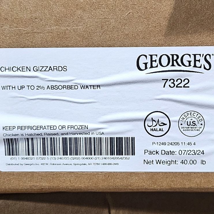 Chicken Gizzard Halal GE7322*鸡肾/清