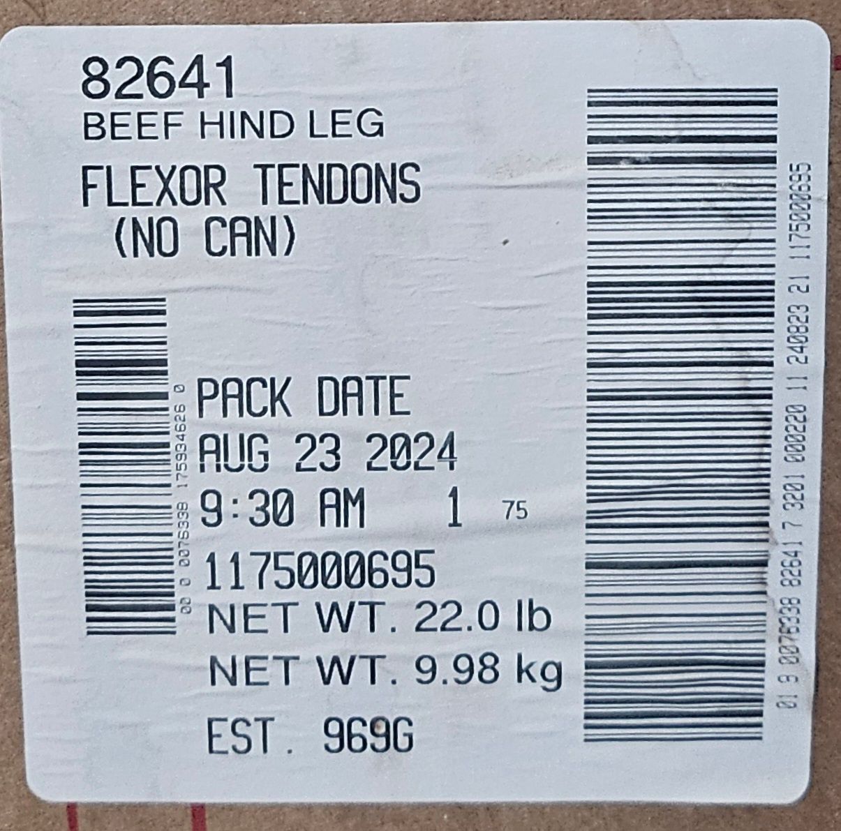 Beef Hind Leg Flextor Tendon Swift82641*牛筋