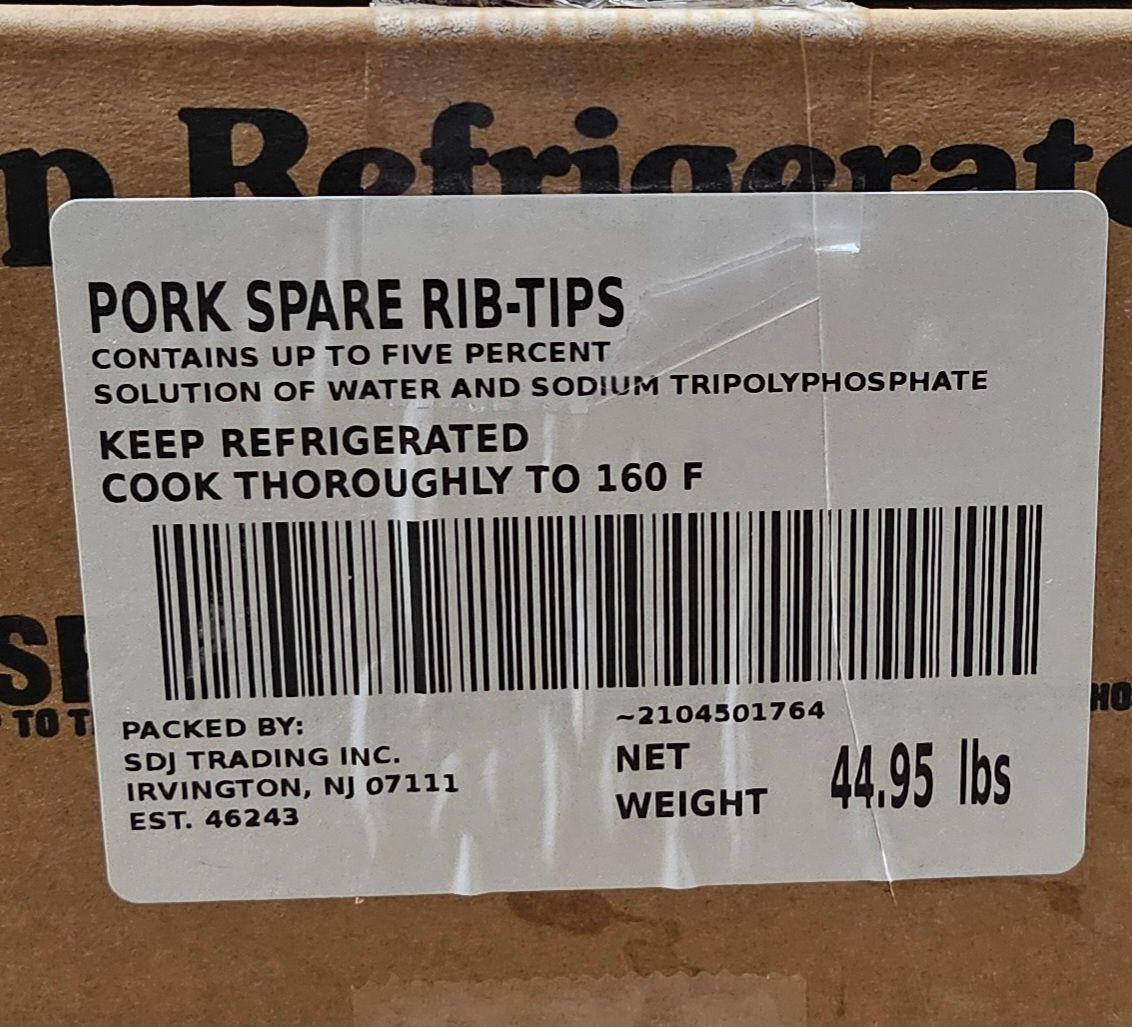 Pork Spare Rib Tips Cut 10x3lb *排骨尾粒