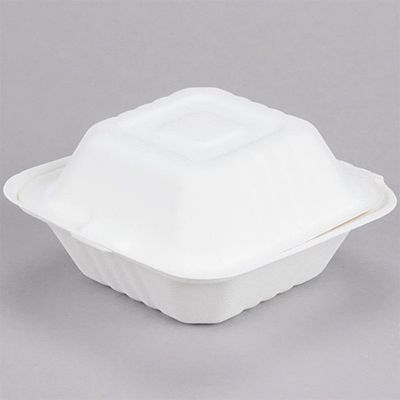 Sugarcane 5X5 Square Hinged Container #224