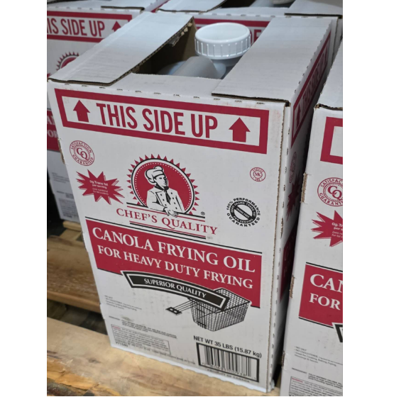 Canola Frying Oil 35 lb, Chef&#39;s *芥花籽油