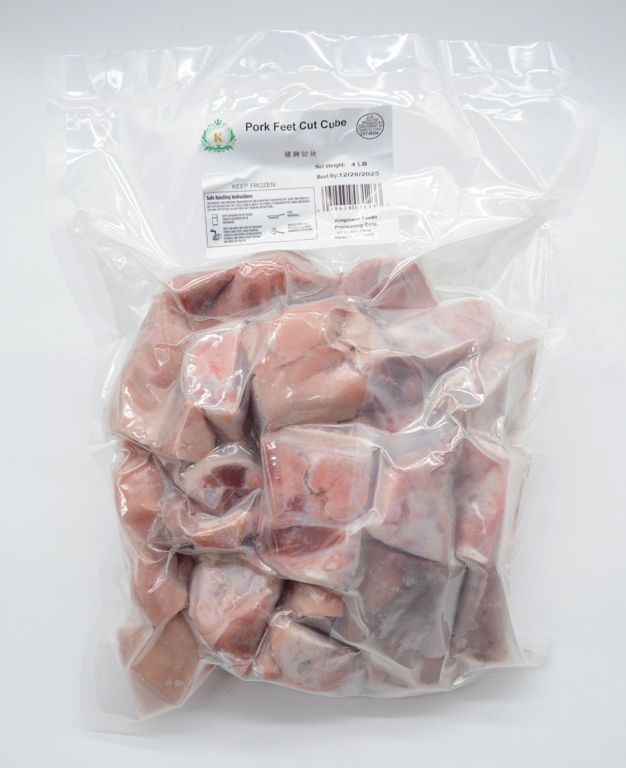 Pork Feet Cut Cube 8x4lb *猪脚切块
