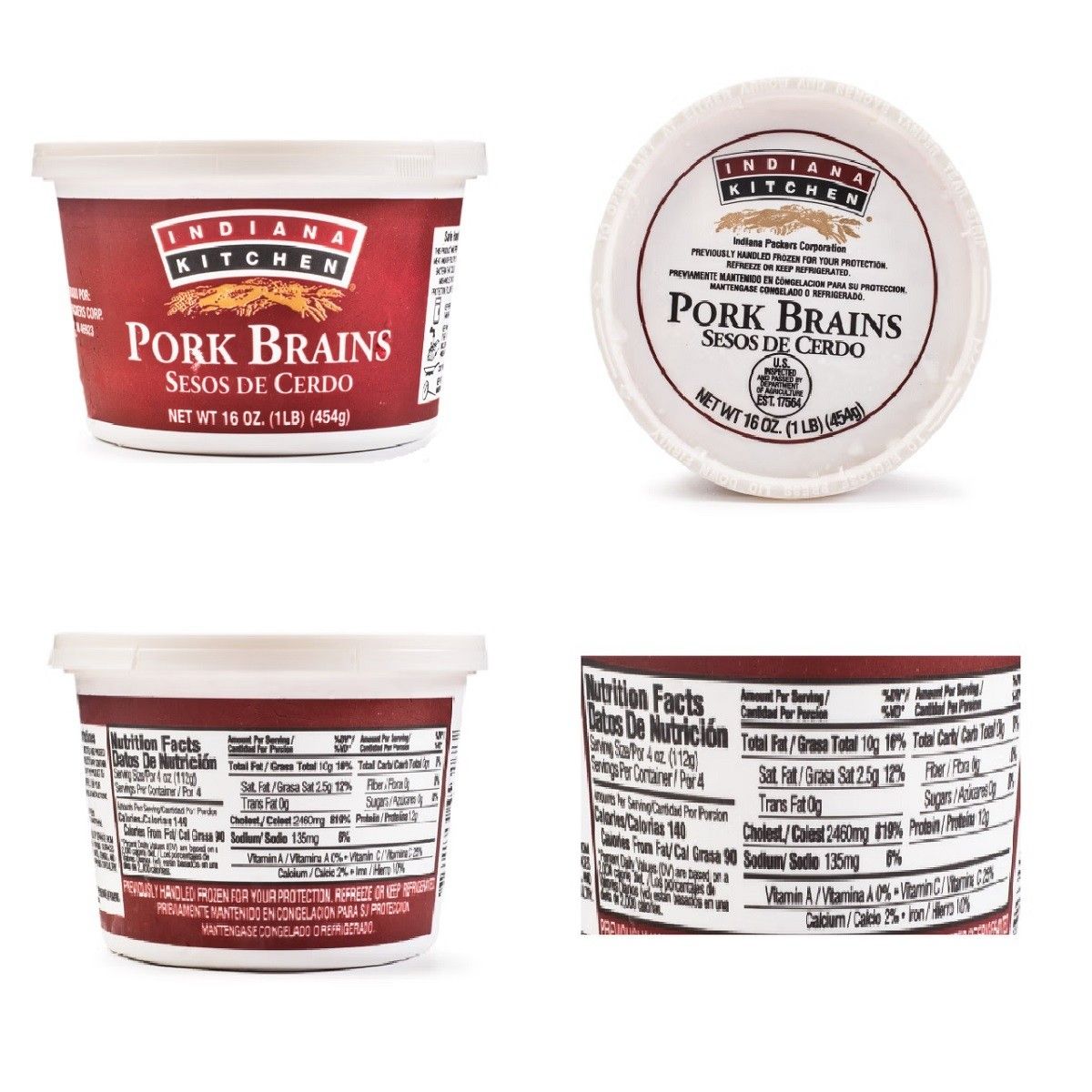 Pork Brain Indiana 12x1lb *猪脑