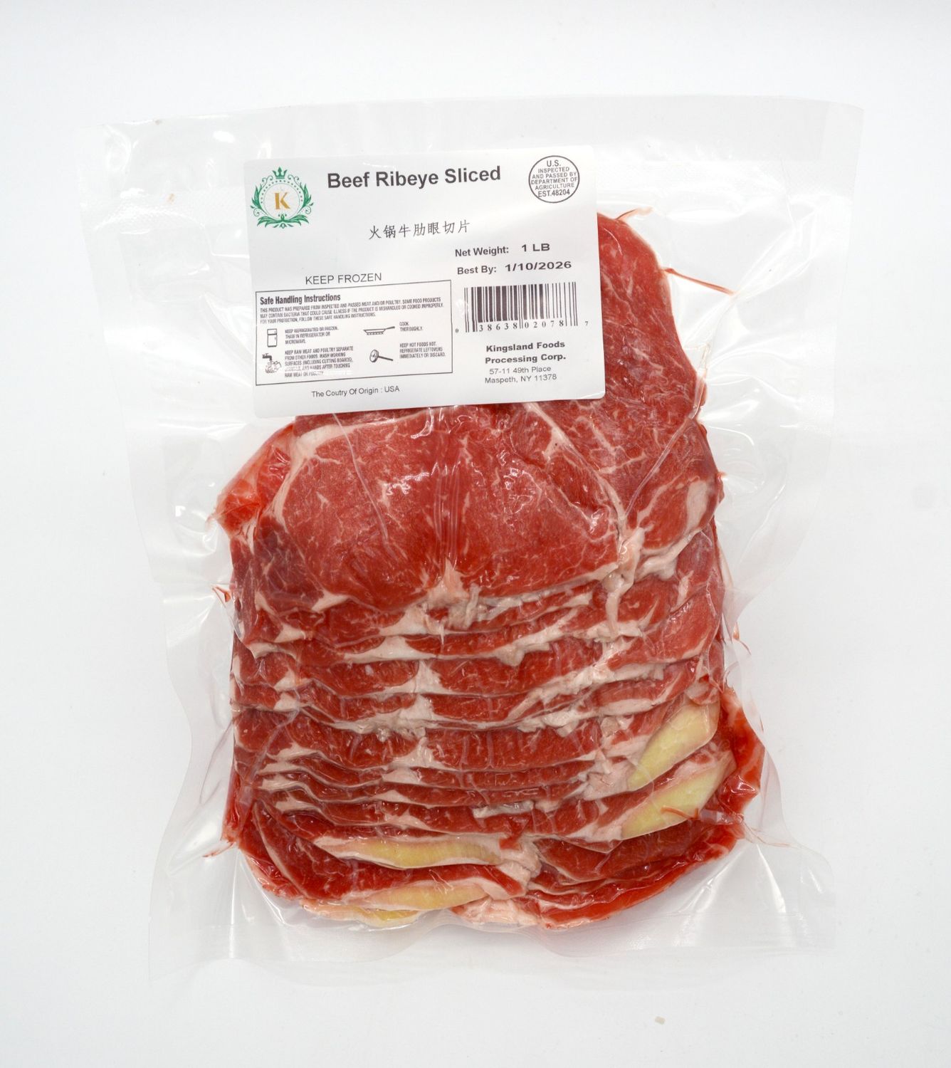 Beef Ribeye Sliced 30X1lb *火锅牛肋眼切片