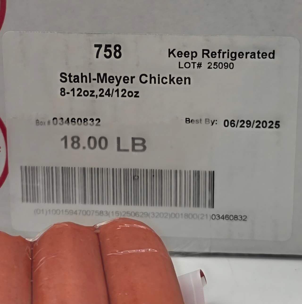 Hot Dogs Chicken 24x12oz, Stahl-Meyer 758 *鸡肉热狗