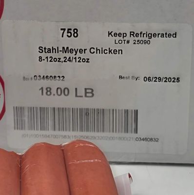 Hot Dogs Chicken 24x12oz, Stahl-Meyer 758 *鸡肉热狗