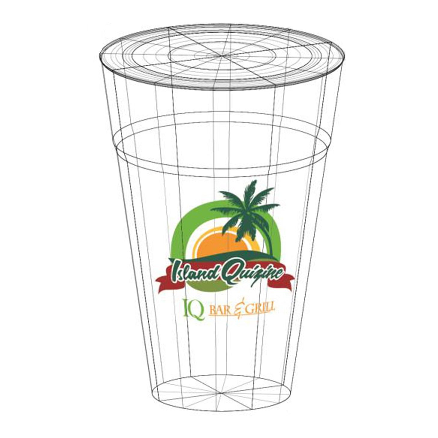 Island Quizine 32Oz PET Cup - 600/Box