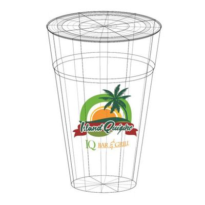 Island Quizine 32Oz PET Cup - 600/Box