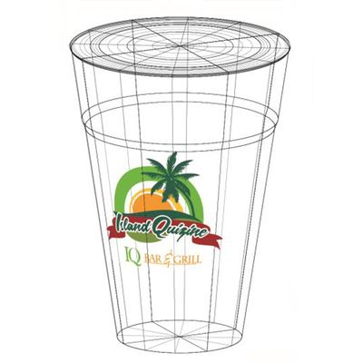 Island Quizine 24Oz PET Cup - 1000/Box