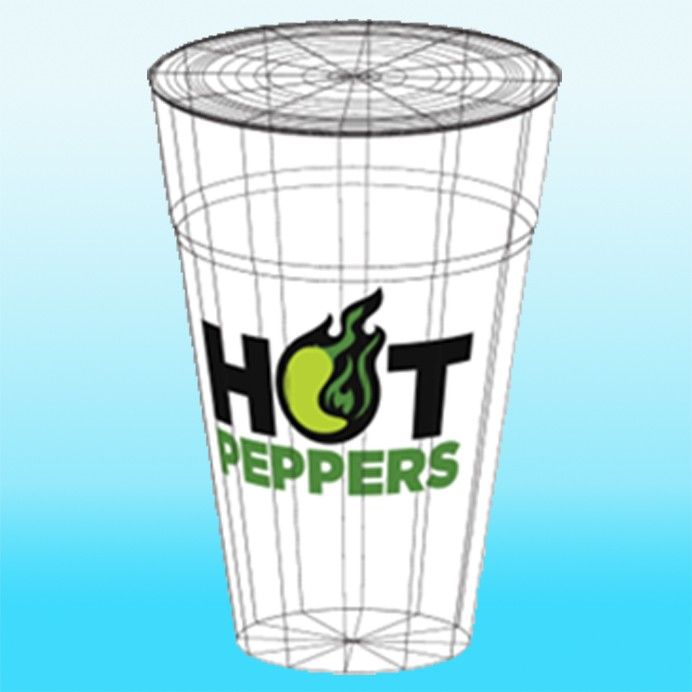 Hot Pepper 16Oz PET Cup - 1000/Box