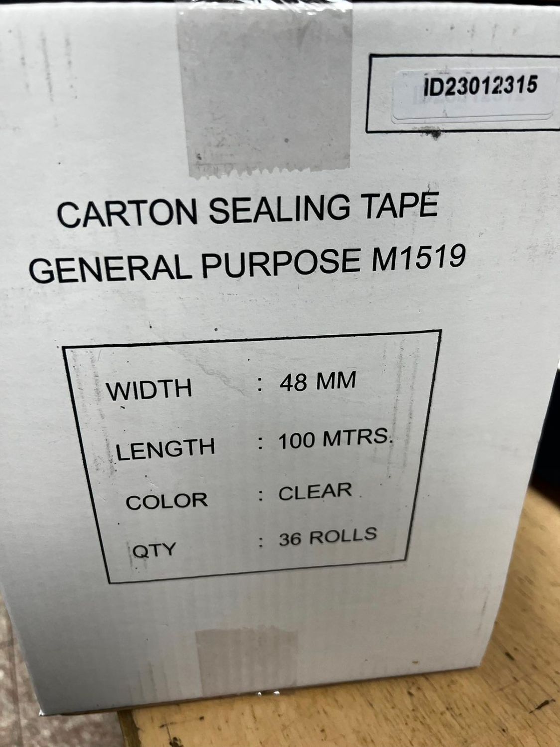 PACKING TAPE 2&quot; CLEAR 36/ROLL/CASE