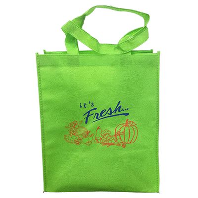 Fresh Market Non-Woven Bag Green (L) - 100/C 13X9.75X15