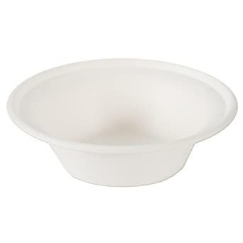 Sugarcane Fiber Bowl 12oz Round Natural White