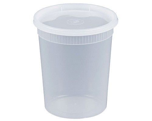 Plastic Soup Containers 32 oz 240 Sets/C Base Only