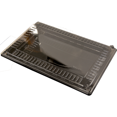 BBQ Container W. Lid Black 12x8x1 250/C