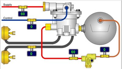 PARK BRAKE VALVE AIR LINE-R&amp;I