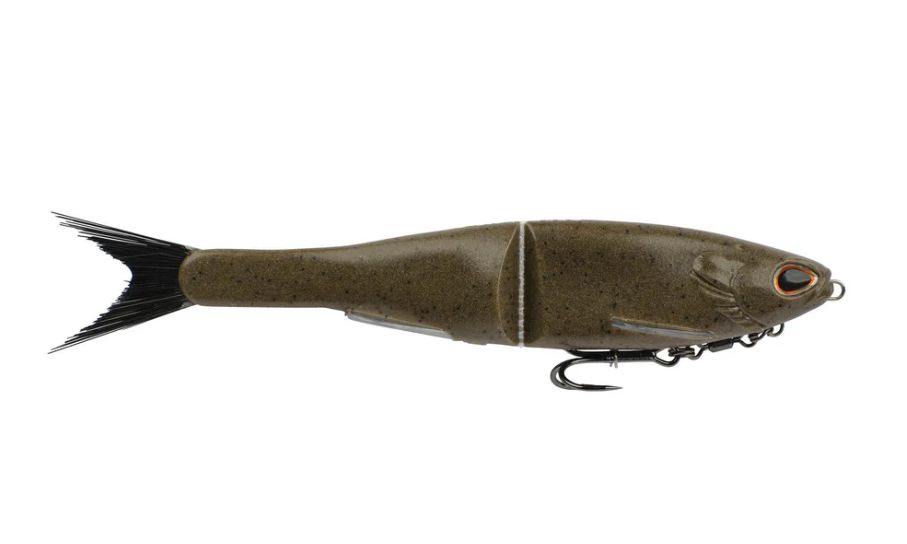 Powerbait Nessie, Color: Green Pumpkin, Size: 5