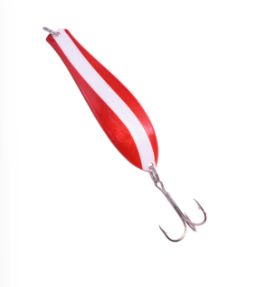Yellow Bird Doctor Spoon, Color: Red White Swirl, Size: 3/8oz