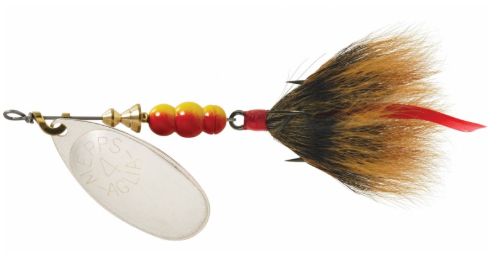 Mepps Aglia 4, Color: Silver-Brown, Size: 4, Weight: 1/3oz