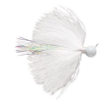 VMC Marabou Jig, Color: White, Size: 1/4oz