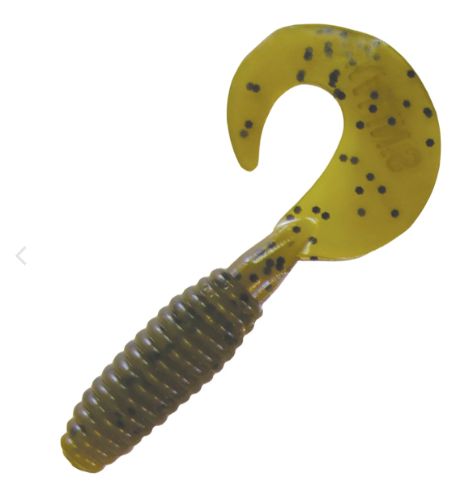 Kalin - Lunker Grub 3", Color: Green Pumpkin, Size: 3"