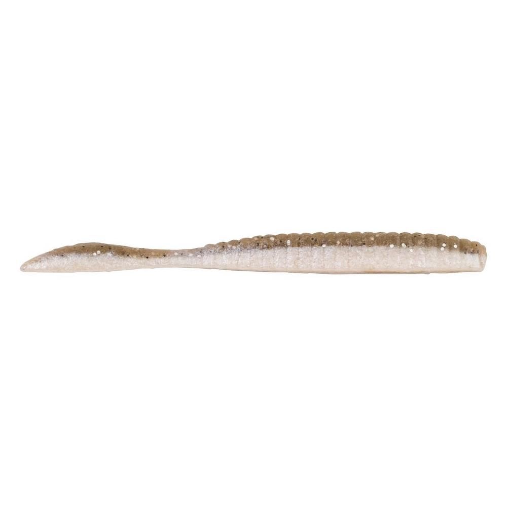 PowerBait Maxscent Flat Worm 3.6", Color: Brown Back, Size: 3.6"