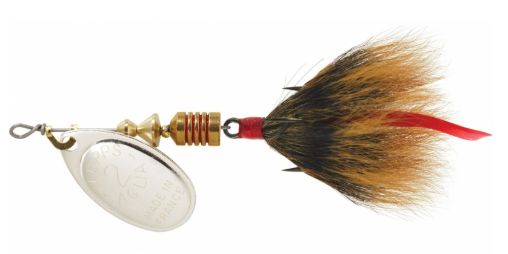 Mepps Aglia 2, Color: Silver-Brown, Size: 2, Weight: 1/6oz