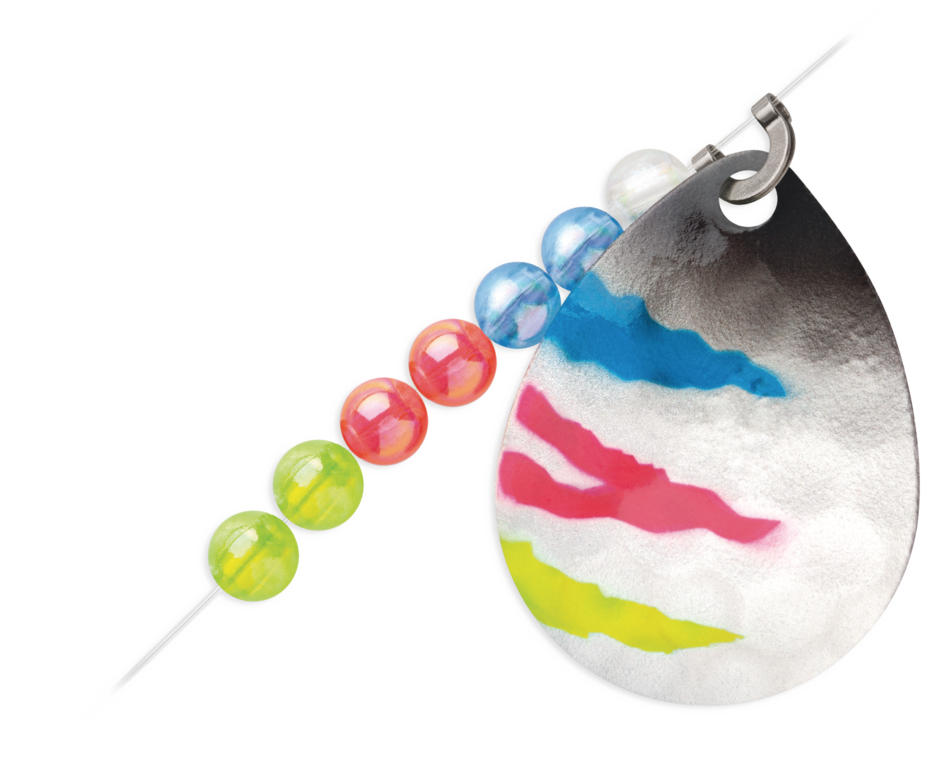 VMC TechSet Spinner Colorado Harness, Blade Size: #4, Color: Black Wonderbread