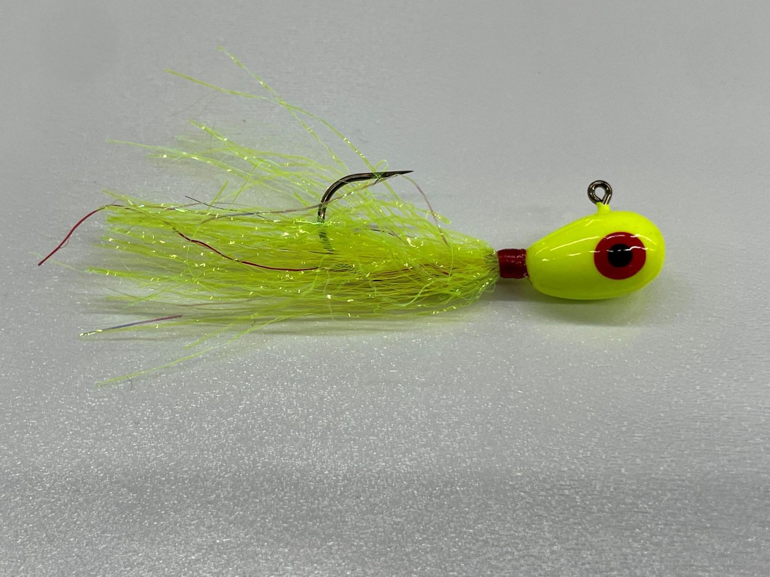 Hutch's BuckTail Jig, Color: Chartreuse Charteuse Flash - PBJ24, Size: 1/2oz