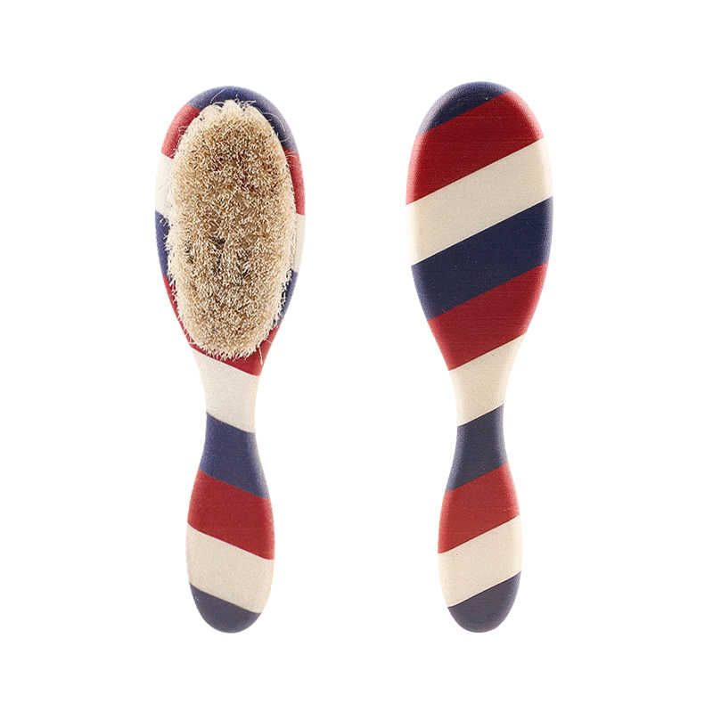 Cepillo para barbería para fade pulido. Cerda natural y anti estática