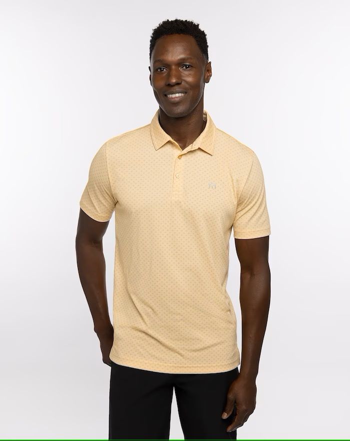 Travis Mathew - Bamboo Calm, Color: Heather Golden Cream, Size: M