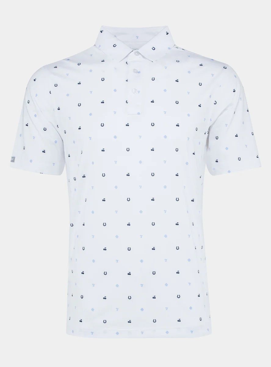 Straight Down - Jackpot Polo, Color: White, Size: Large
