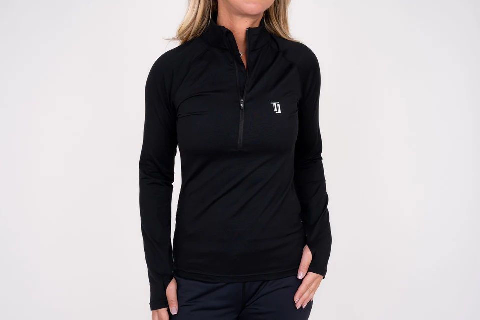 TJ Women&#39;s Tour Pullover, Color: Black, Size: Small