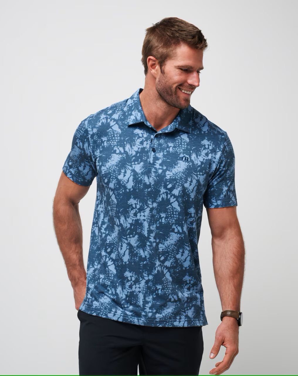 Travis Mathew - Featherweight Please Polo, Color: Dark Teal, Size: Large