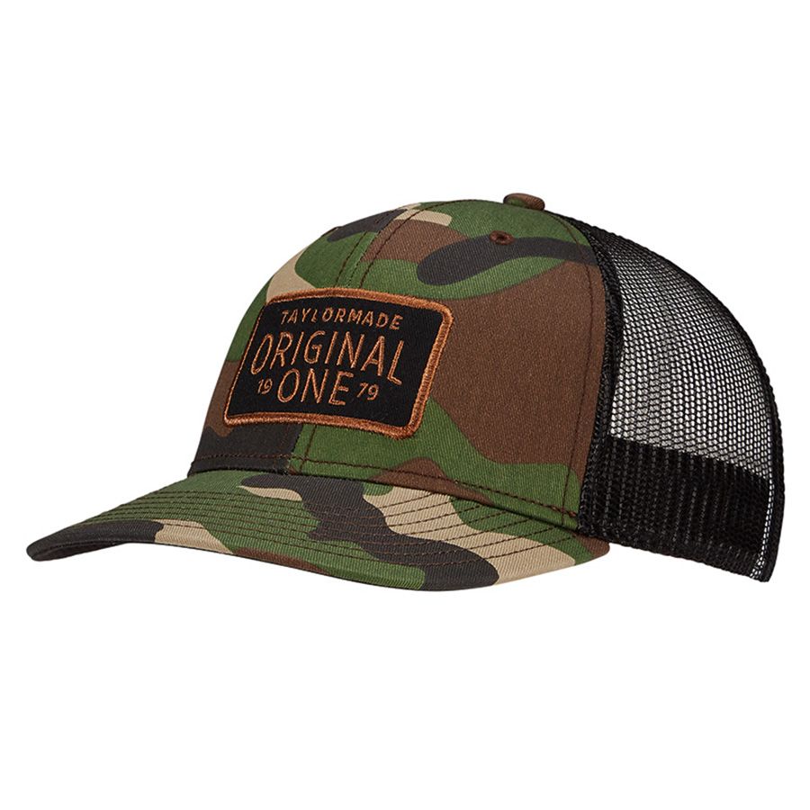 TaylorMade Trucker Hat, Color: Camo/Black
