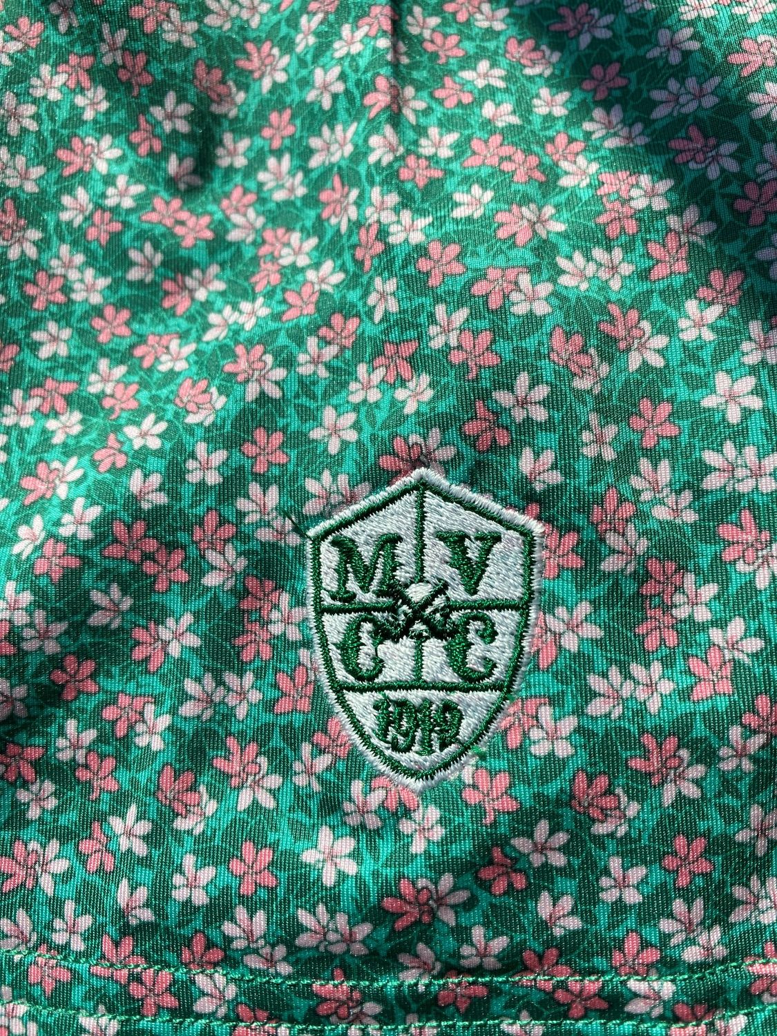 Straight Down - Rae&#39;s Creek, Color: Verde Green with Floral Print, Size: L