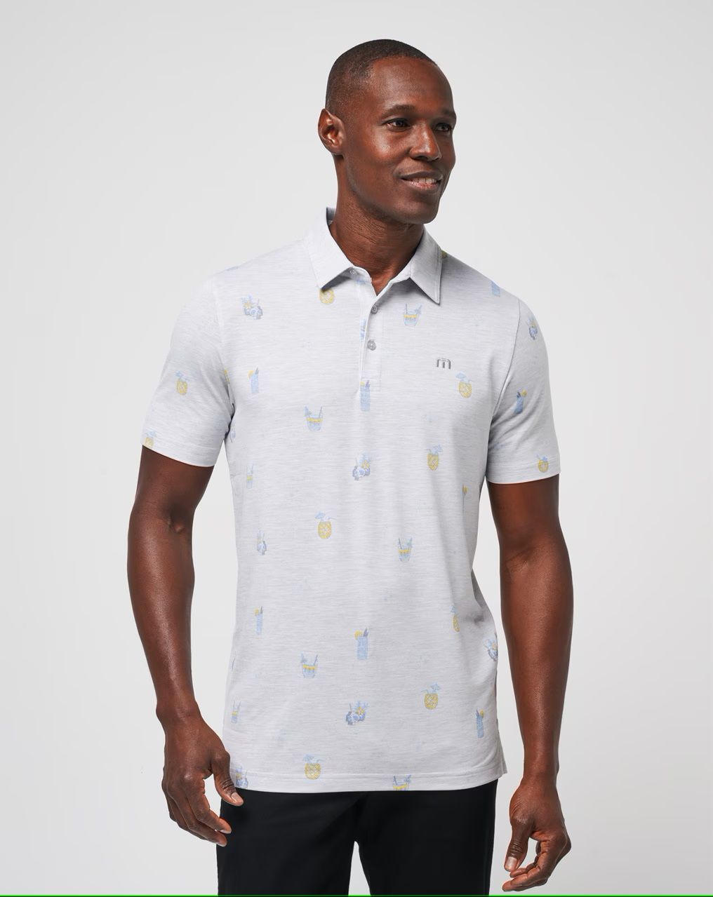 Travis Mathew - Call The Shots, Color: Heather Light Grey, Size: Medium