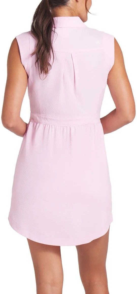 Puma x AP Womens Seersucker Golf Dress, Color: Pink, Size: Small