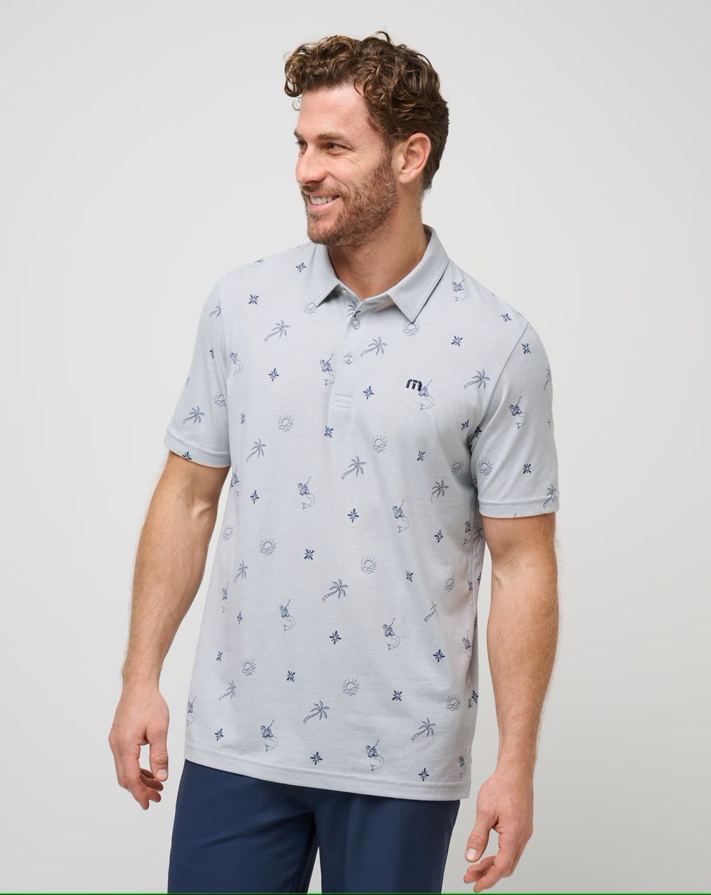 Travis Mathew - Cove Dive, Color: Heather Light Grey, Size: Medium