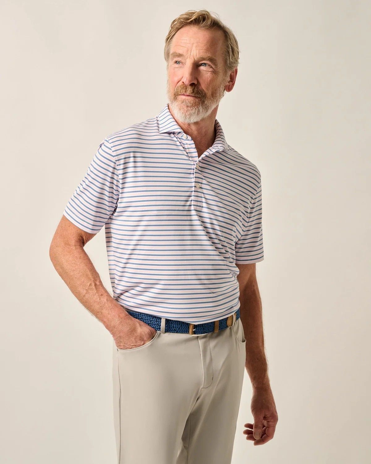 Johnnie-O Bronte Polo, Color: Porto Pink, Size: Medium