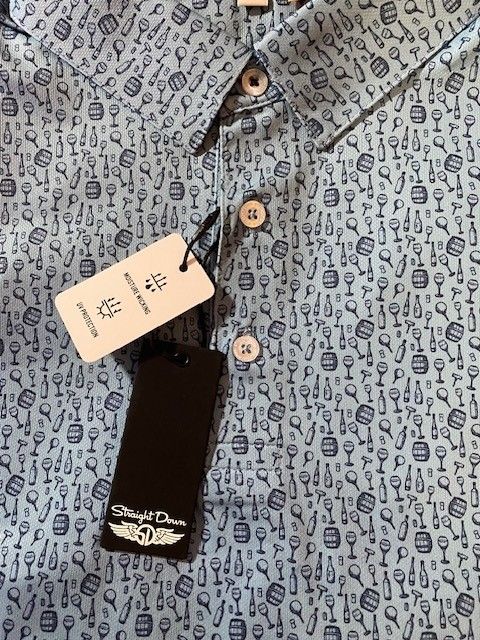 Straight Down - Tannins &amp; Tees Polo