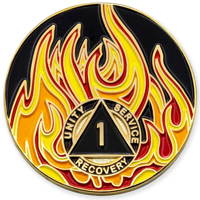 Orange Flames Medallion - 1-10 Years