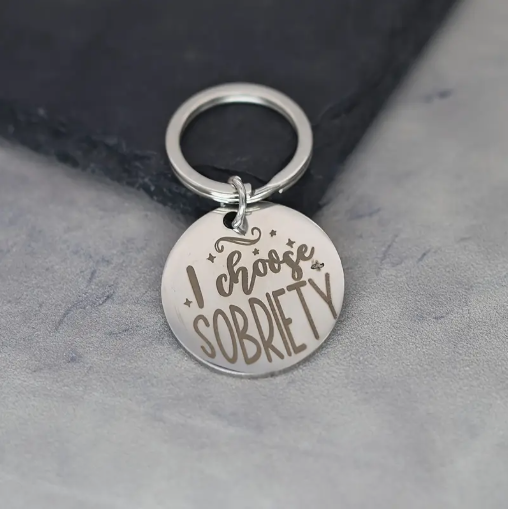 I Choose Sobriety Keychain