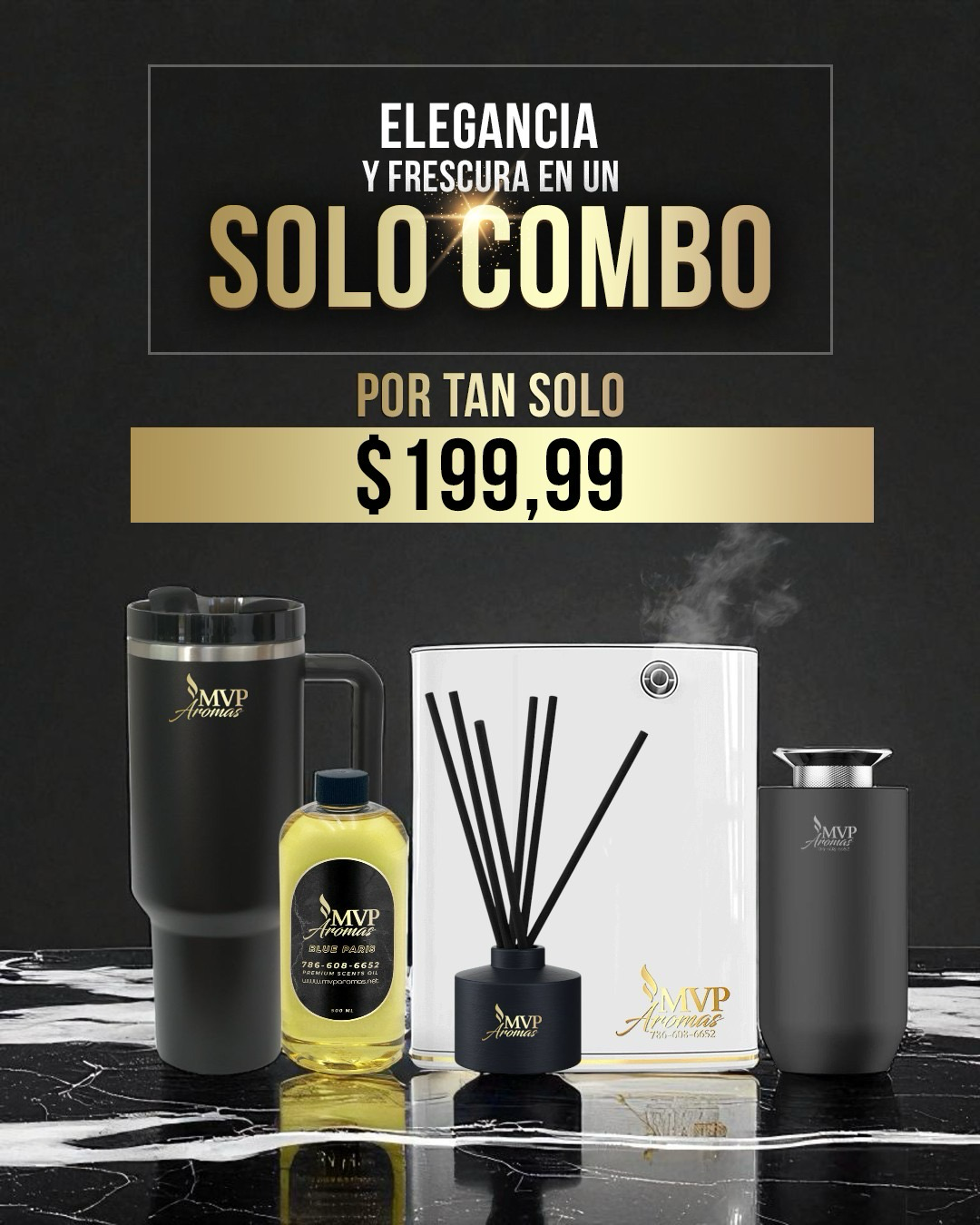 SPECIAL COMBO DIFFUSER ACRILIC MVP +500Ml AROMA SCENT + CAR DIFFUSER ? SECRET GIFT