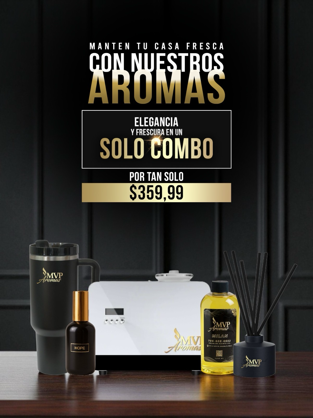 COMBO DIFFUSER 2000 MVP +500Ml AROMA SCENT  + SECRET GIFT