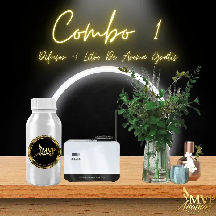 1 COMBO DE DIFUSOR GRANDE + AROMA 1000 ML + INSTALACION ELECTRICA