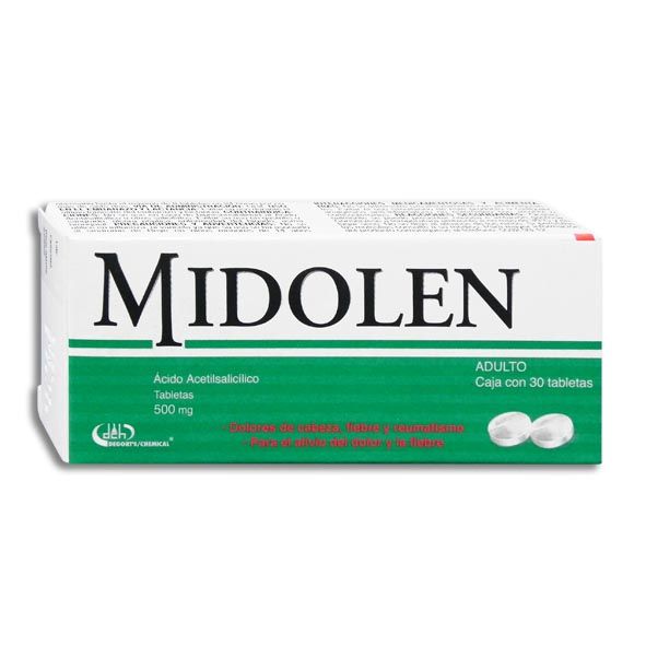 MIDOLEN (Acido Acetilsalicilico) 500mg 30tabs