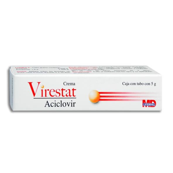 Virestat (Aciclovir 5.0%) Caja con tubo de 5g